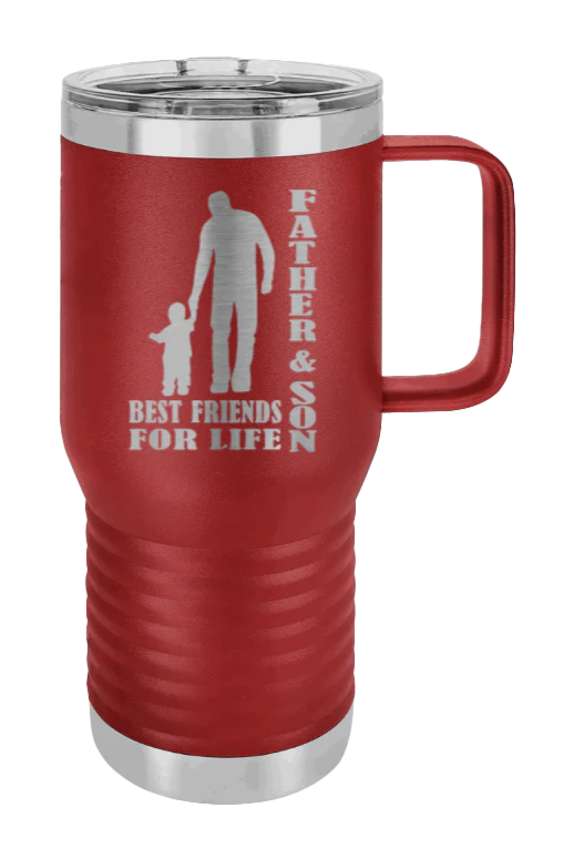 Father And Son Best Friends For Life - 20oz Mug Laser Engraved - Image 7