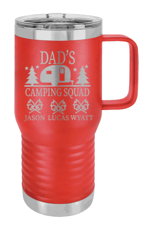 Dad's Camping Squad - 20oz Mug Laser Engraved - Image 13