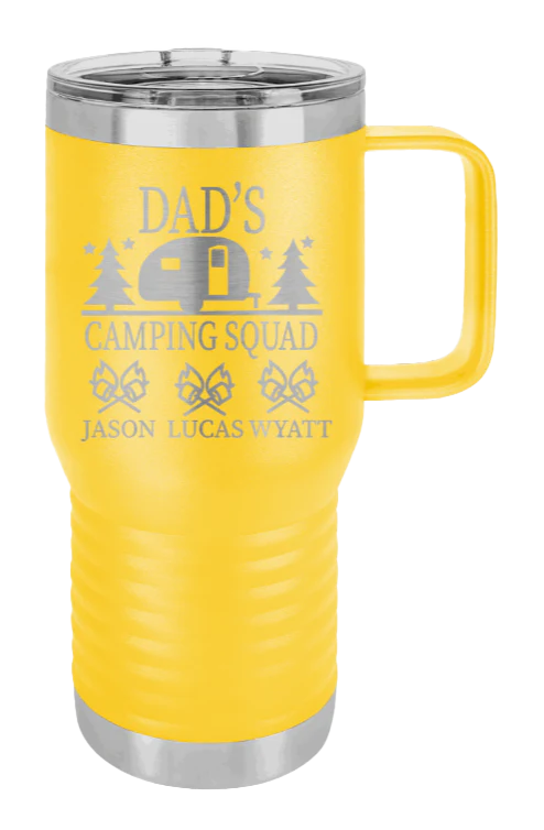 Dad's Camping Squad - 20oz Mug Laser Engraved - Image 16