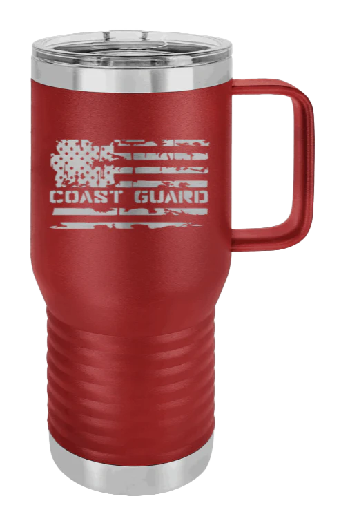 Coast Guard Flag - 20oz Mug Laser Engraved - Image 7