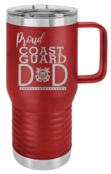 Coast Guard Dad - 20oz Mug Laser Engraved - Image 8
