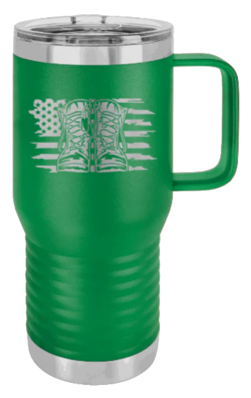 Combat Boots Flag - 20oz Mug Laser Engraved - Image 5