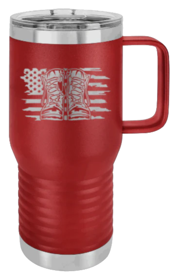 Combat Boots Flag - 20oz Mug Laser Engraved - Image 8