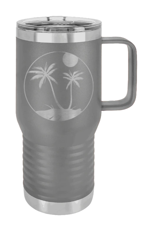 Palm Trees 3 - 20oz Mug Laser Engraved - Image 3