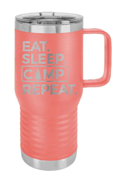 Eat Sleep Camp Repeat - 20oz Mug Laser Engraved - Image 2