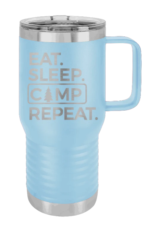 Eat Sleep Camp Repeat - 20oz Mug Laser Engraved - Image 5
