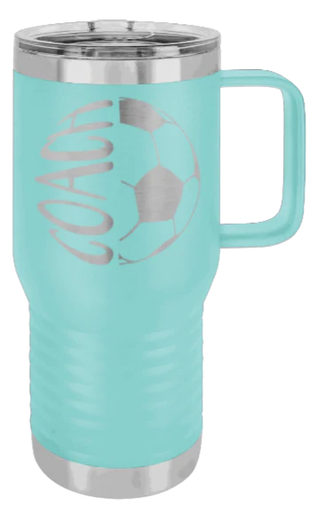 Soccer Ball Coach - 20oz Mug Laser Engraved - Image 15
