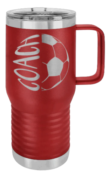 Soccer Ball Coach - 20oz Mug Laser Engraved - Image 8