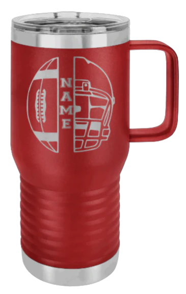 Football Helmet Name - 20oz Mug Laser Engraved - Image 8