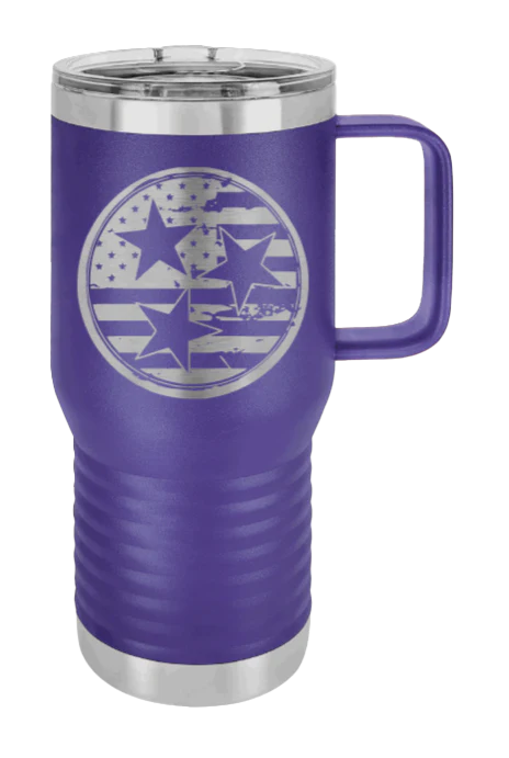 Tennessee Tristar Flag - 20oz Mug Laser Engraved - Image 12