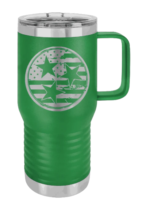 Tennessee Tristar Flag - 20oz Mug Laser Engraved - Image 4