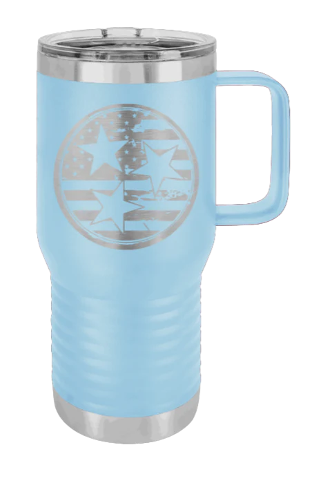 Tennessee Tristar Flag - 20oz Mug Laser Engraved - Image 5