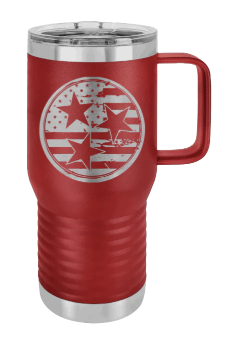 Tennessee Tristar Flag - 20oz Mug Laser Engraved - Image 7