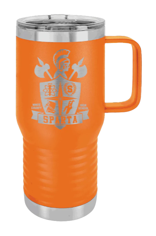 White County High School TN Sheild - 20oz Mug Laser Engraved - Image 11