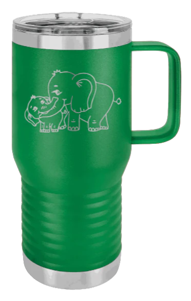 Elephants - 20oz Mug Laser Engraved - Image 5