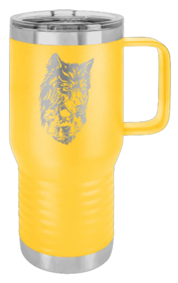 Wolf With Trees - 20oz Mug Laser Engraved - Image 17