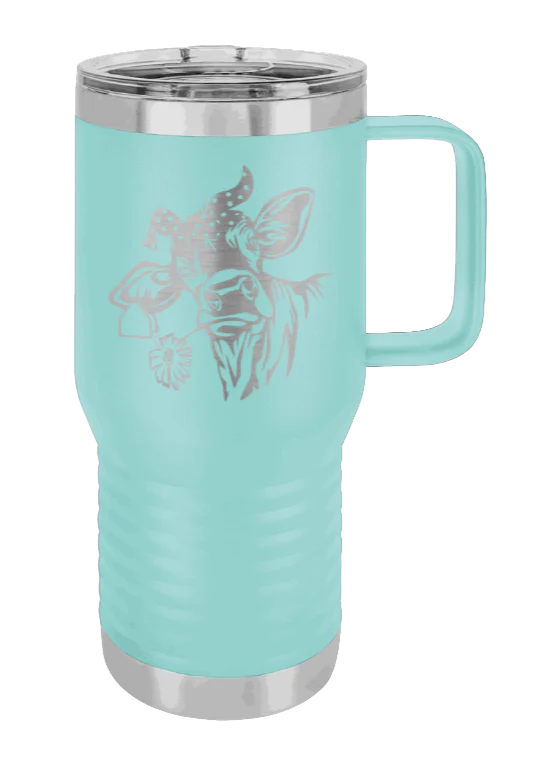 Cow With Bandana - 20oz Mug Laser Engraved - Image 14