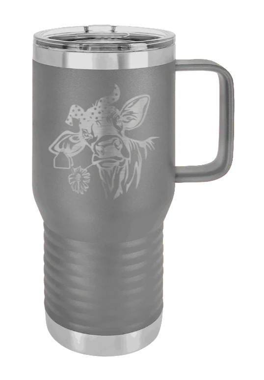 Cow With Bandana - 20oz Mug Laser Engraved - Image 3
