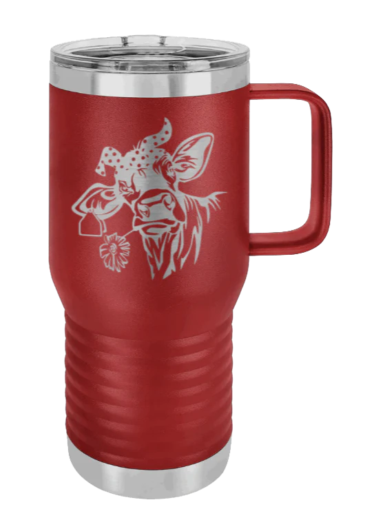 Cow With Bandana - 20oz Mug Laser Engraved - Image 7