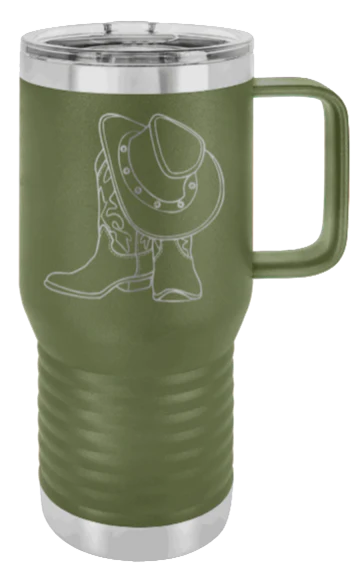 Cowboy Boots & Hat - 20oz Mug Laser Engraved - Image 10