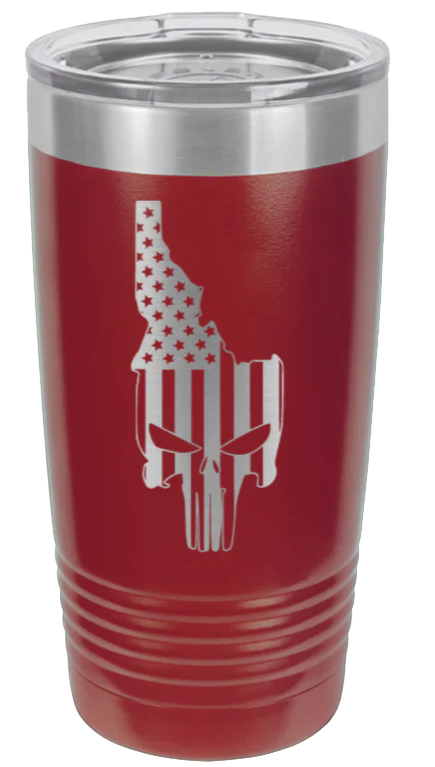 Idaho Punisher Flag - 20oz Tumbler - Image 8