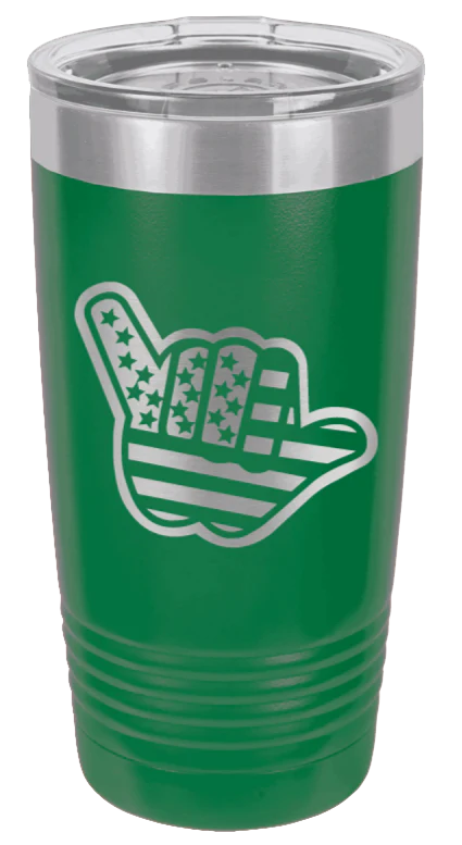 Shaka Hand Flag - 20oz Tumbler - Image 5