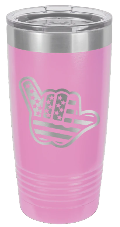 Shaka Hand Flag - 20oz Tumbler - Image 7