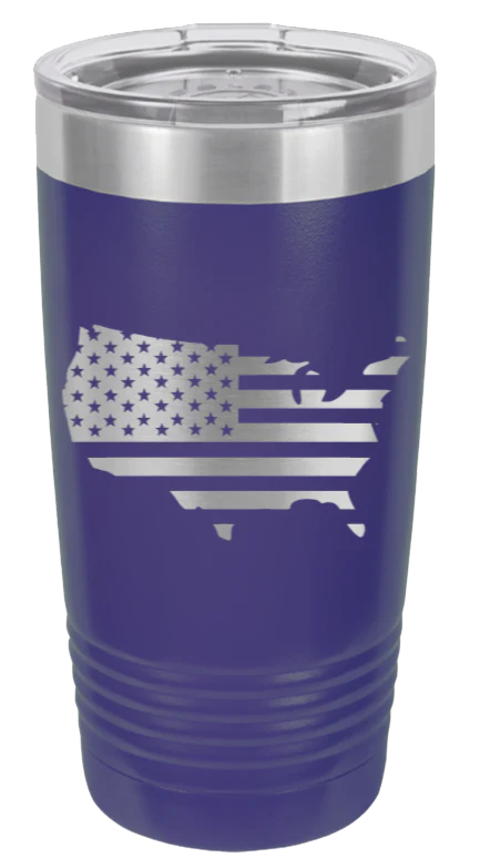 USA Flag Cutout - 20oz Tumbler - Image 13