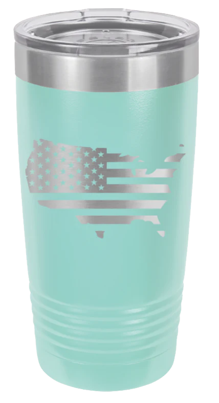 USA Flag Cutout - 20oz Tumbler - Image 15