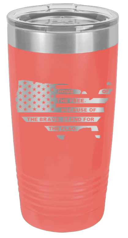 Home Of The Free Flag - 20oz Tumbler - Image 3