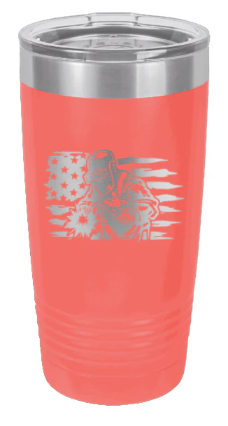 Welder Flag - 20oz Tumbler - Image 3