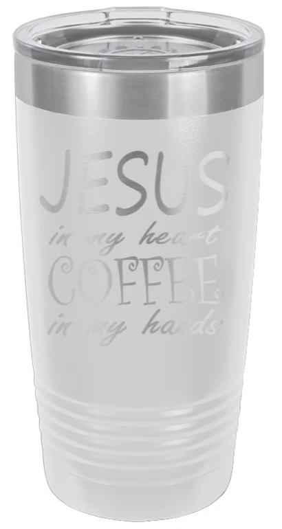 Jesus In My Heart Coffee In My Hand - 20oz Tumbler - Image 16