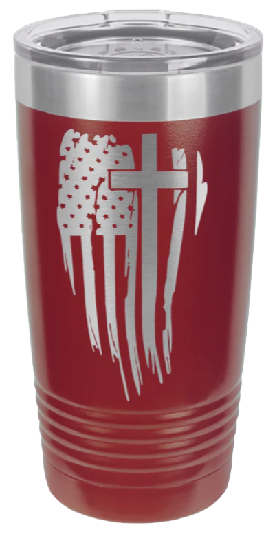 Cross Flag 1- 20oz Tumbler - Image 8