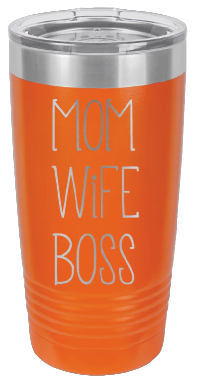 Mom Wife Boss - 20oz Tumbler - Image 11