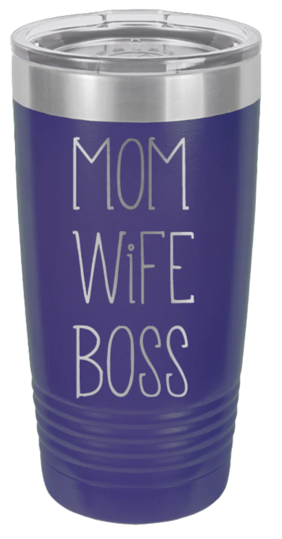 Mom Wife Boss - 20oz Tumbler - Image 13