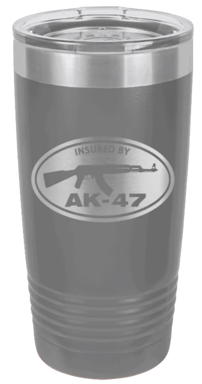 Insured By AK-47 - 20oz Tumbler - Image 4