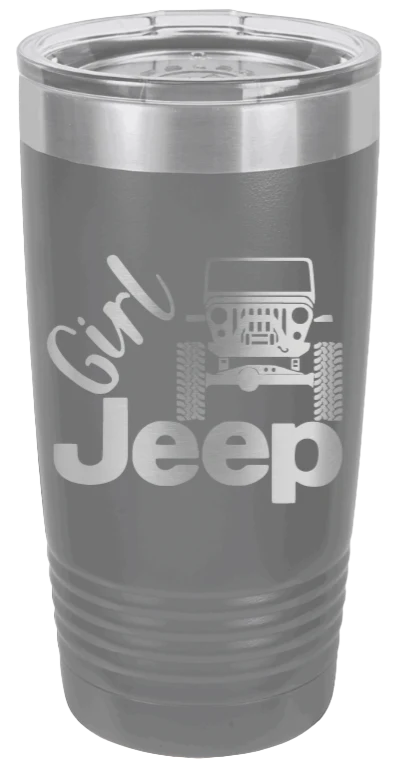 Girl Jeep CJ - 20oz Tumbler - Image 4