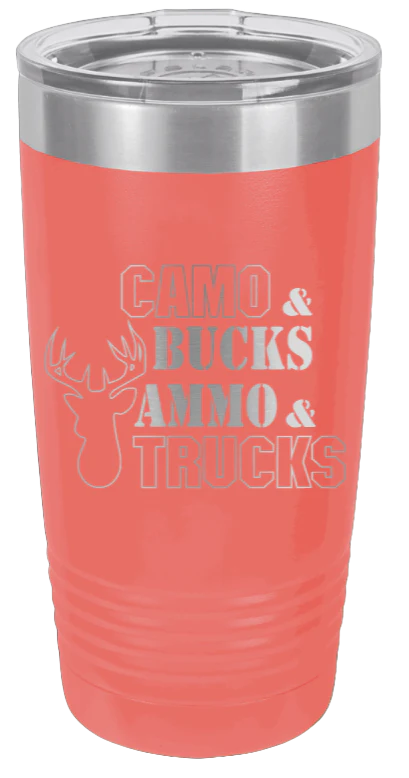 Camo and Bucks - 20oz Tumbler - Image 3