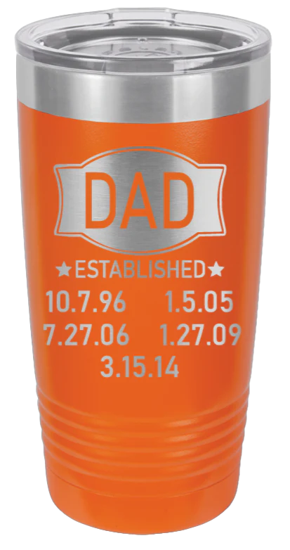 Dad Established  - 20oz Tumbler - Image 11