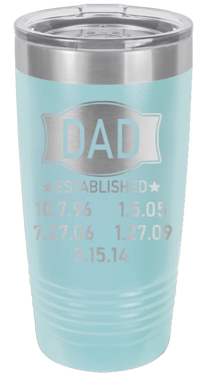 Dad Established  - 20oz Tumbler - Image 6