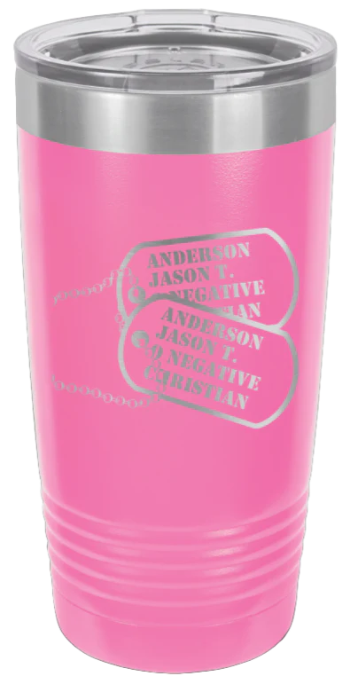 Dog Tags  - 20oz Tumbler - Image 12