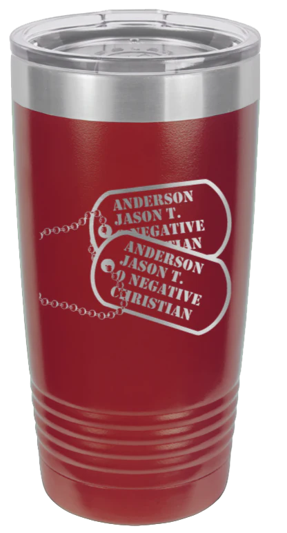 Dog Tags  - 20oz Tumbler - Image 8