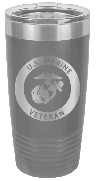 Marine Veteran - 20oz Tumbler - Image 4