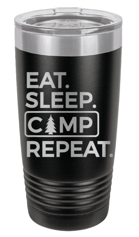 Eat, Sleep Camp, Repeat - 20oz Tumbler