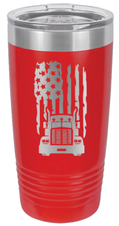 Truck Flag - 20oz Tumbler - Image 14