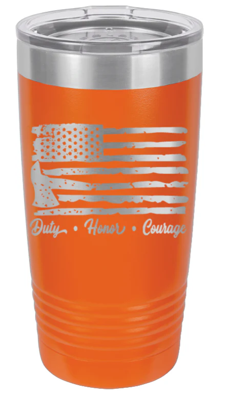 Firefighter Flag - 20oz Tumbler - Image 11