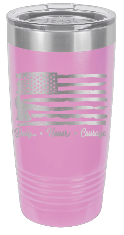 Firefighter Flag - 20oz Tumbler - Image 7