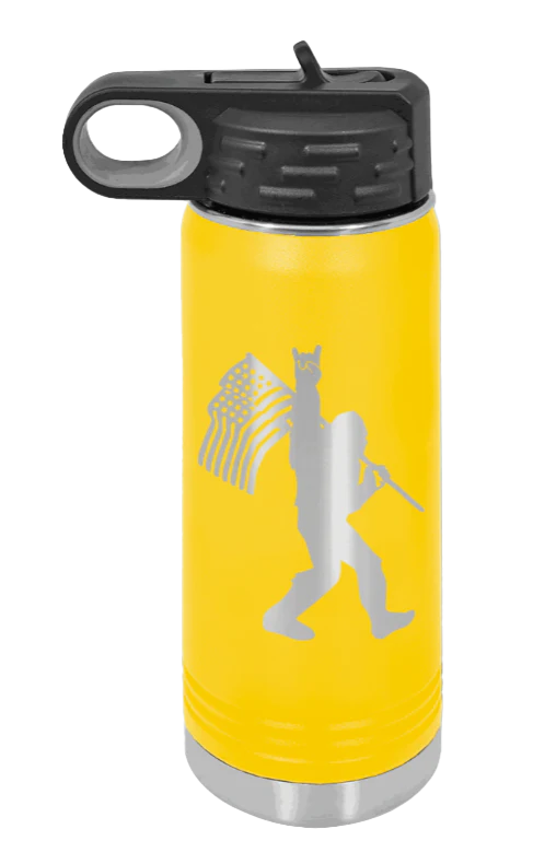 Squatch Flag - 20oz Water Bottle Laser Engraved - Image 17
