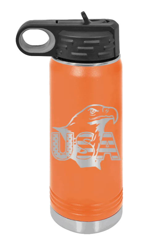 USA Eagle - 20oz Water Bottle Laser Engraved - Image 10