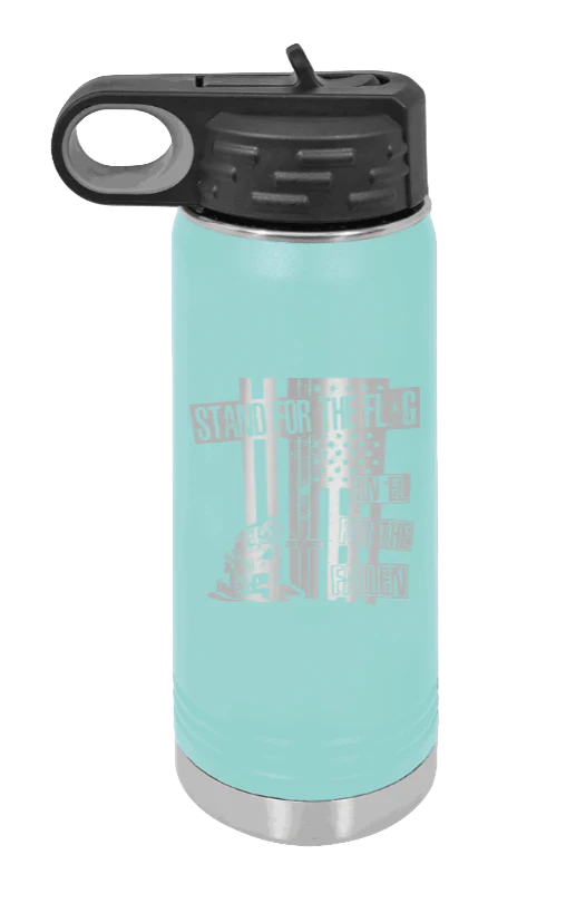 Stand For The Flag 2 - 20oz Water Bottle Laser Engraved - Image 14